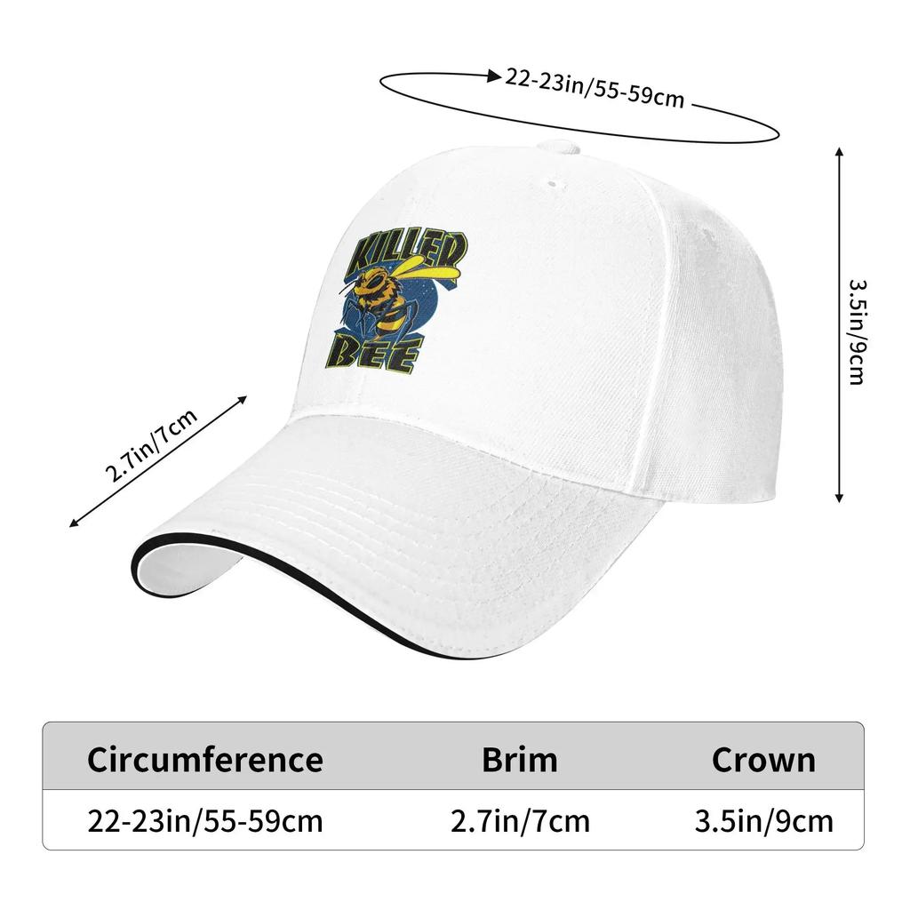 Killer Bee Sun Baseball Cap Cartoon Pattern Summer Trendy Trucker Hat For Couple Women Outdoor Gym Baseball Caps