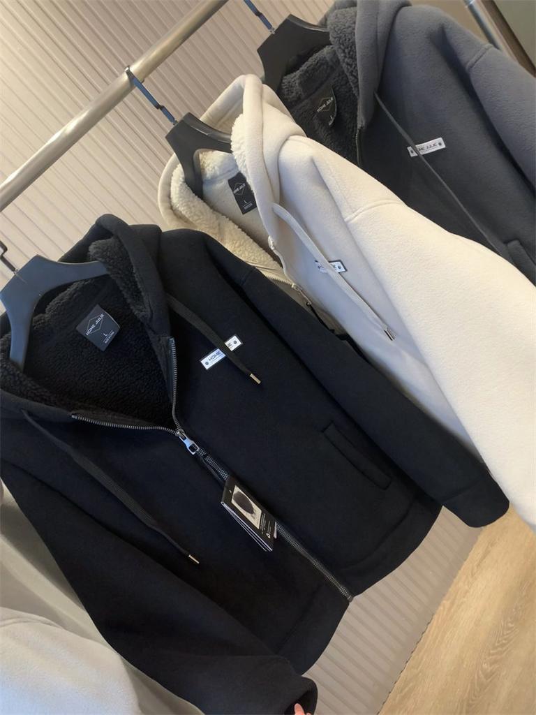 Giant Warm 500g Heavy Fleece Jacket Winter Men's Thickened Lamb Fleece Hooded Jacket Thick Jacket