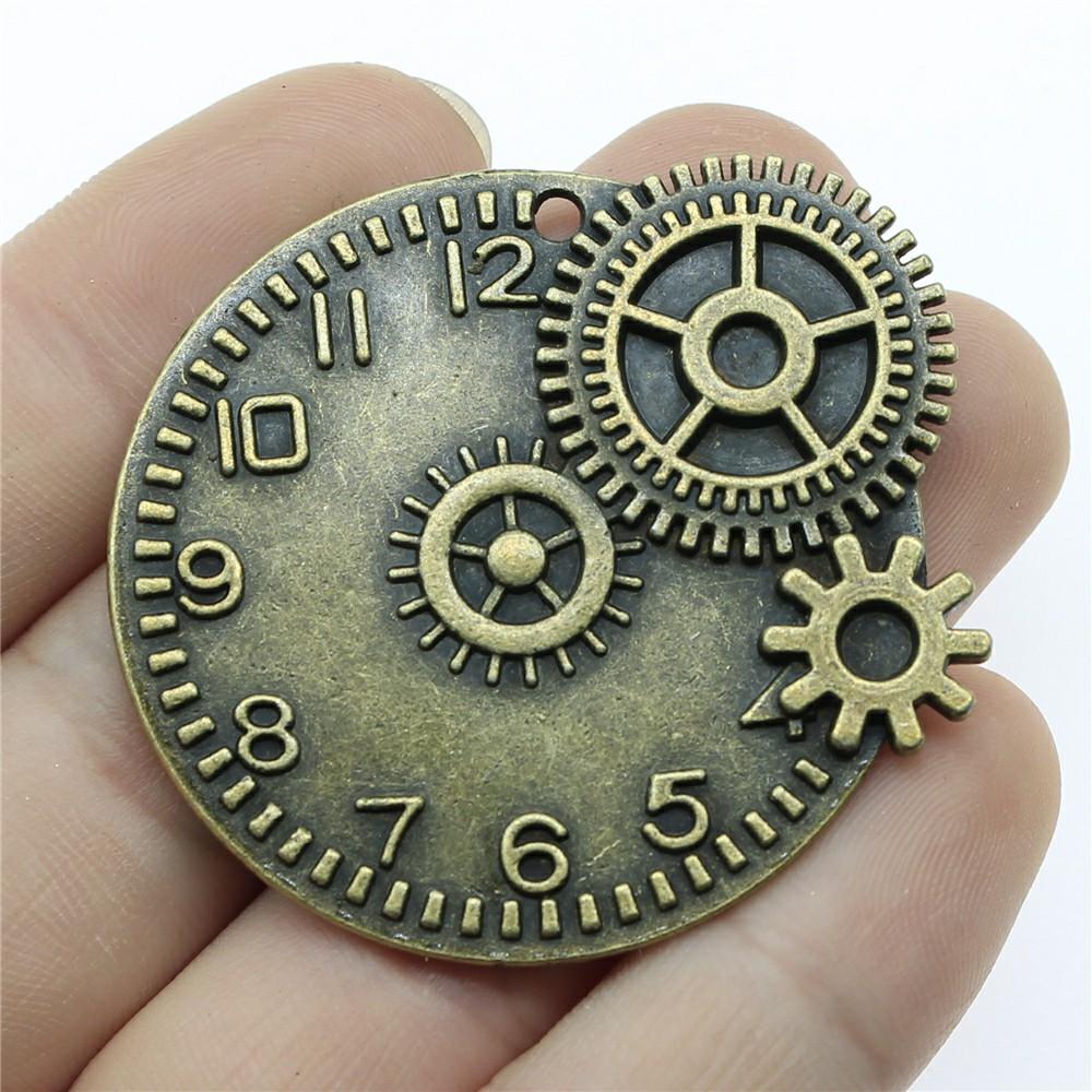 10pcs Big Size Alloy Charm Mechanical Steampunk Cogs & Gears Diy Accessories For DIY Jewelry Making