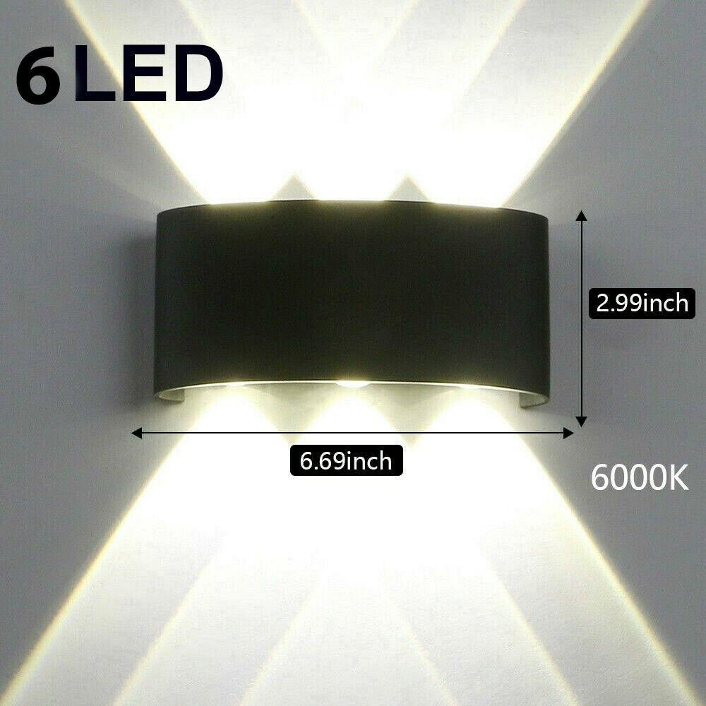 Led Outdoor Wall Lamps 12W Up Down Light Outdoor Wall Light Black White Decorative Lighting Porch Garden Home General Lighting Decorative Lights