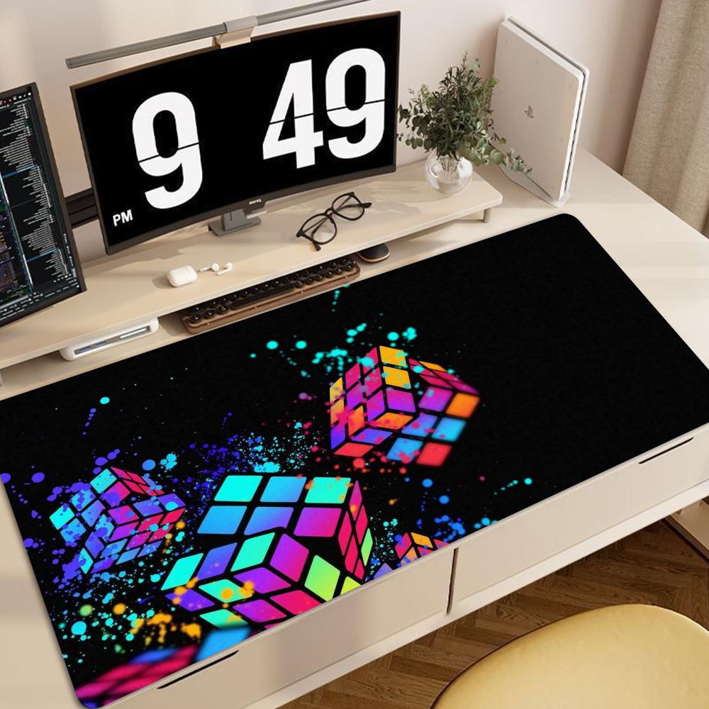 Little Rubiks Cube Mouse Pad Large Keyboard Mouse Desk Pad Nonslip Rubber Gaming Mouse Pad Laptop Mouse Carpet