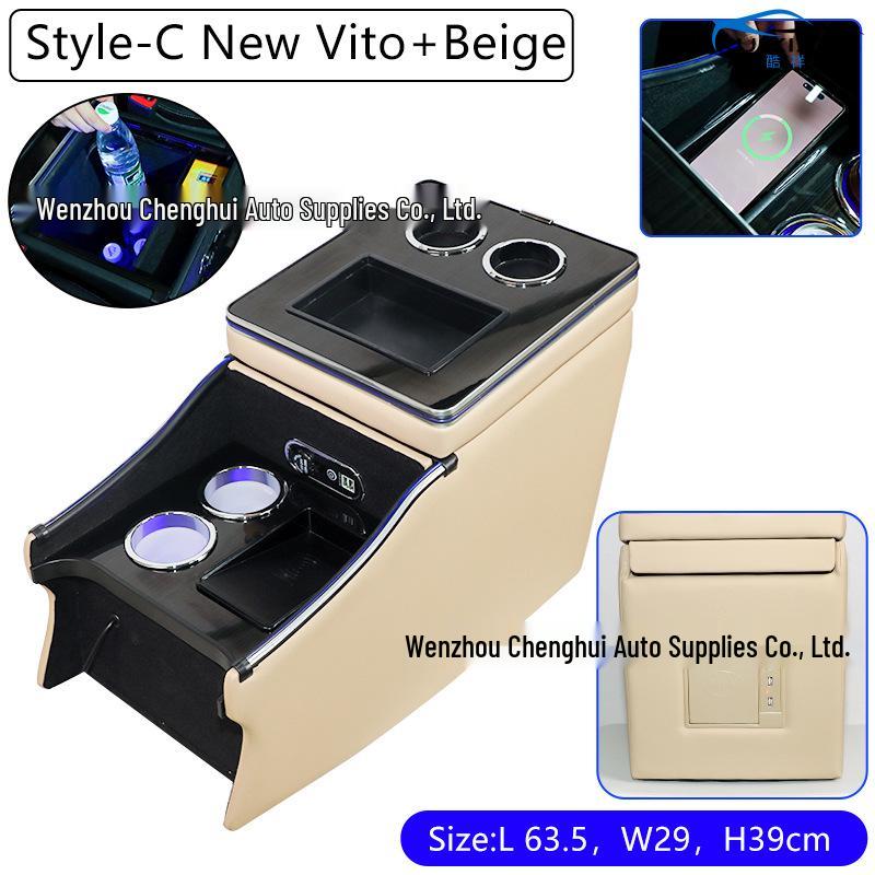 Pudełko do przechowywania na podłokietnik do Mercedes Vito W447/Hong Kong 116 Viano/V260