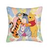 Federa per Cuscino Quadrata Cartone Animato Winnie the Pooh Poliestere Decorativa Maialino Tigro Ih-Oh, Federa 45*45cm