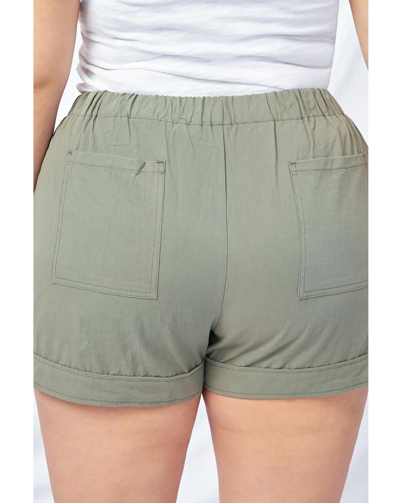 Azura Exchange Elastic Waist Drawstring Pocket Shorts