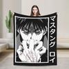 Anime MangaFullmetal Alchemist Knitted Blanket Plush Throw Blankets Bedding Couch Portable Soft Warm Bedspreads