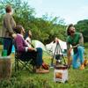 Leichter tragbarer Camping-Picknick-Alkohol-Holzofen für den Außenbereich mit Aufbewahrungstasche