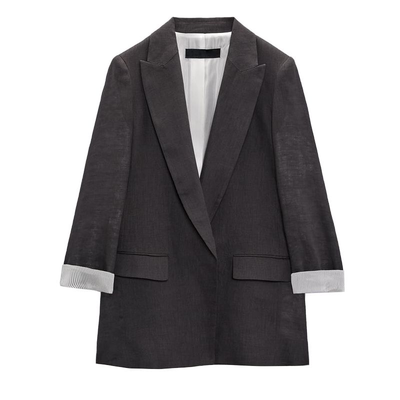 Fall Fashion Loose Flip Pocket Casual Linen