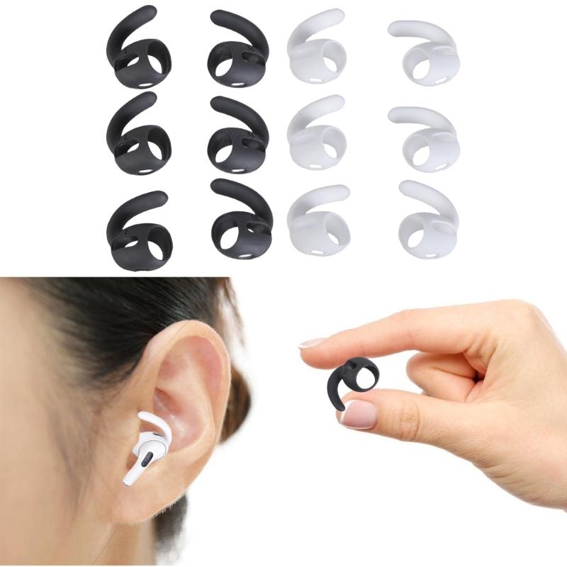 3Pairs Ear Hooks Ear Sleeves Caps For Earphones From Durability Silicone Earplugs Set Secure and Slip Resistant