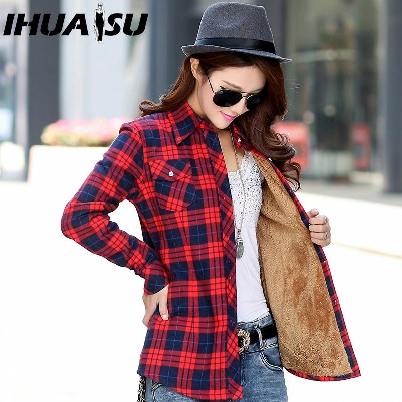 

IHUASU Женские модные повседневные блузки и рубашки с длинным рукавом и воротником поло XXXXXL красный/синий