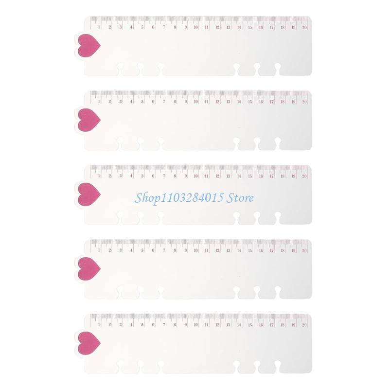 R6FF 5Pcs 6 Hole Pre-Punched Binder Divider with Ruler For Refillable Notebook