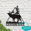 Art Mural Orignal et Pin Métal Plaque Nom Personnalisée Noire Décoration Intérieure Moderne Nature Sauvage