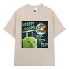 Glerp Glorp Funny Alien Cat Italian Brainrot Meme T-shirt Men Women Fashion Harajuku T Shirts Short Cotton Sleeve T-shirt Summer