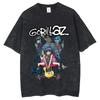 Gorillaz Graphic TShirt Cotton Harajuku Hip Hop YK Streetwear Oversized Tee