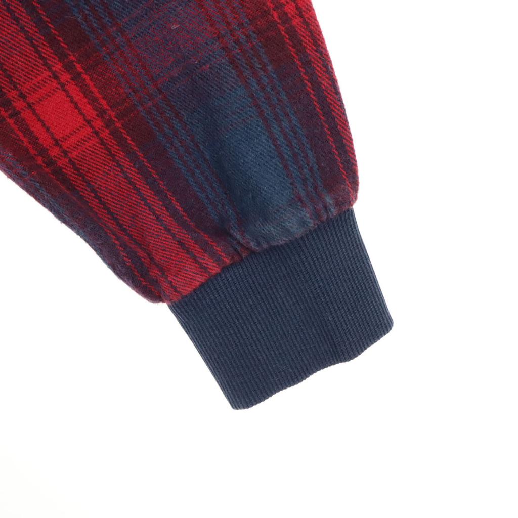 DIESEL Check Pattern Long sleeve switching sweat M Navy trainer Men's Used