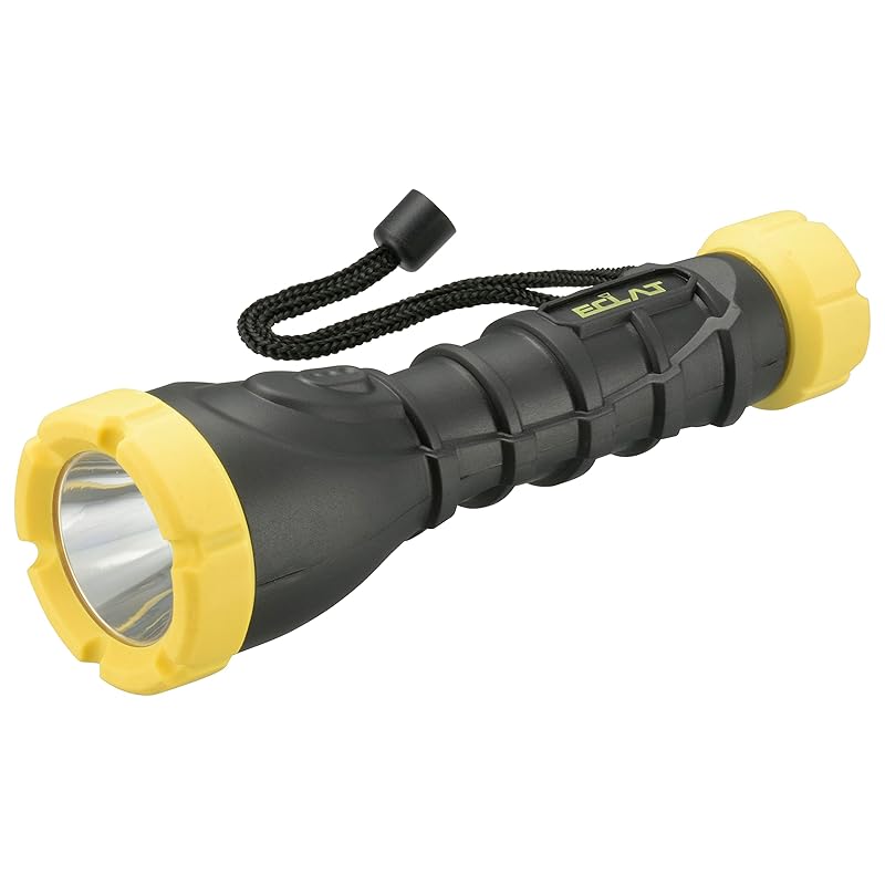 

Ohm Electric flashlight LED rubber light Impact resistance/IPX4 190 lumens ECLAT AAA batteries x 3 included Comes with batteries black/yellow