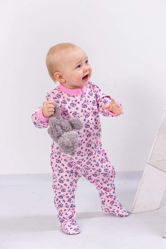 

Дитячий боді для дівчинки – М яка інтерлочна бавовна та легка застібка на кнопках, На будь-який сезон, 5032-016-5 HC 62 бейкер miller рожевий колір