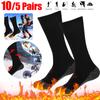 5/10Pai Winter Self-Heating Socks Thermal Heated Socks Soft Elastic Thicken Anti-Slip Socks For Women Men Outdoor Ski Tube Socks
