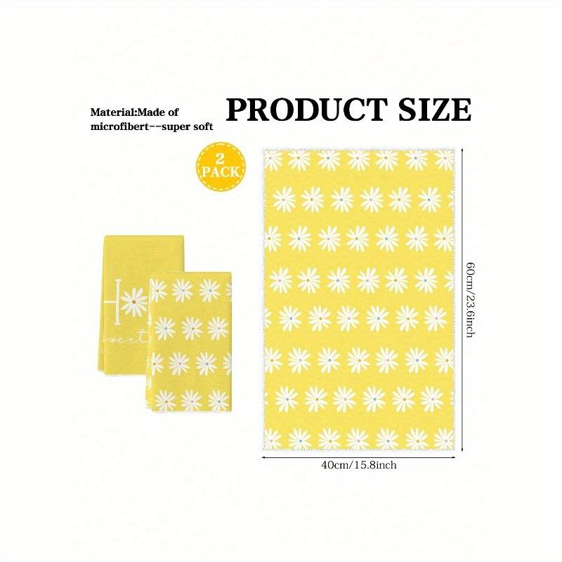 2 szt. Vintage Kwiatowe Ręczniki Kuchenne, Ręczniki Kuchenne Styl Retro Lata 70. Ścierki do Naczyń Ścierki Kuchenne do Gotowania