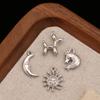 3Pcs Cute Small Bear/Luckly Clover/Heart/Sun Flower Charms PVD Plated Gold Pendants DIY Necklace Bracelet Earring Jewelry Making