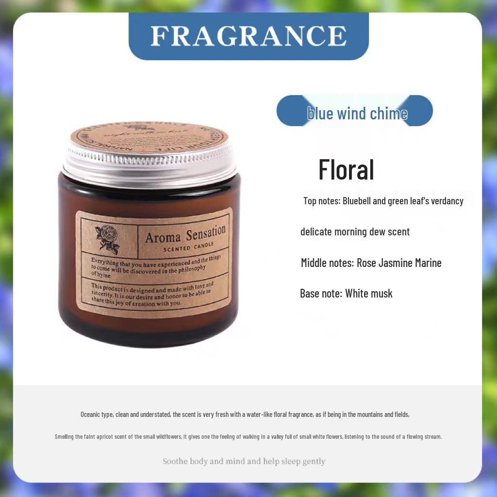 Aromatherapy Plant Essential Oil Candles in Glass Cups - Home Fragrance and Souvenir