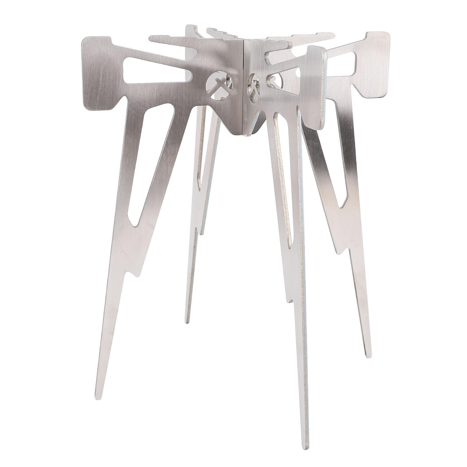 Подставка для костра для готовки, нержавеющая сталь, разборная, портативная, для костра на открытом воздухе, стойка-подставка для походной печки, для походов, пикников