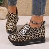 Muffin Platform Women's Shoes Inner Increase Dad Shoes Women's Spring and Summer New Casual Single Shoes Overalls Leopard Print Sneakers