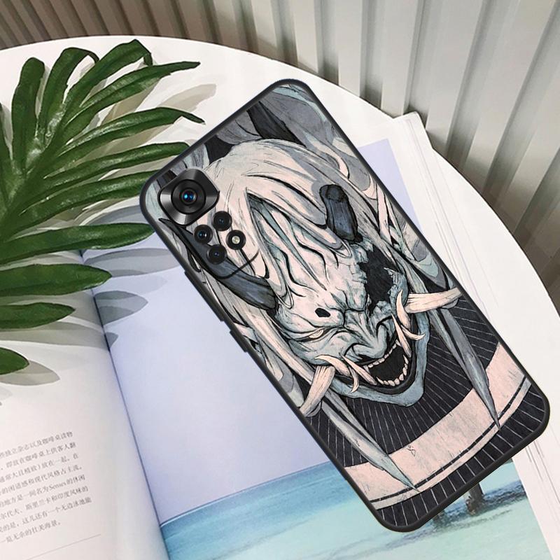 Samurai Oni Mask Funda For Xiaomi Redmi Note 13 10 11 12 14 15 Pro Plus Case For Redmi 15C 12C 13C 14C 10C 15