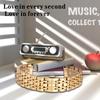 Solid Stainless Steel Luxury Wristband 22mm Presidential Watch Strap for Smartwatch Gold Material 18/20mm Size Options
