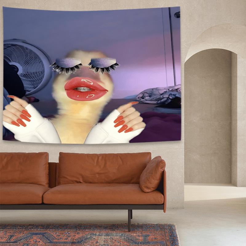 VIKAMA Забавная Утка Красоты Интернет-знаменитость Гобелен Веселый Трюк Атмосфера Стиль Ins Декор Комнаты Домашний Декор 74x94cm(29x37in)