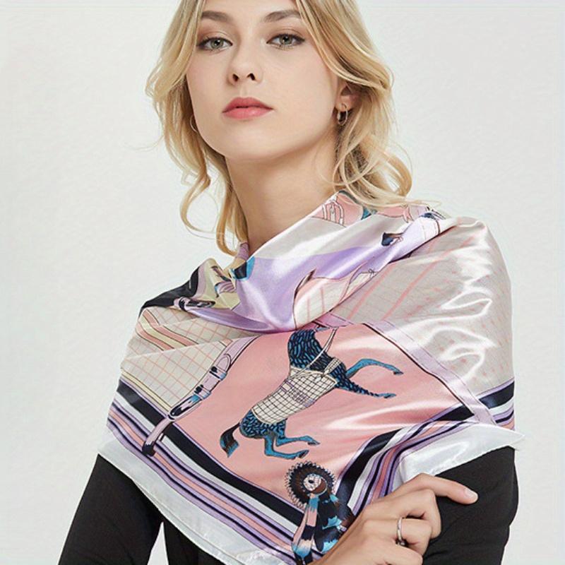 Luxury Silk Shawl Square Scarf for Women Satin Fashion Wraps Neckerchief Female Hair Bands Ribbon Headband Bandana Pareo