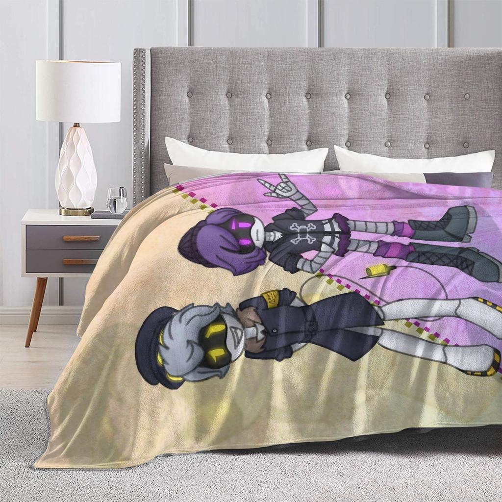 Murder Drones N and Uzi Flannel Throw Blanket  Blanket for Bedding Car Lightweight Plush Thin Quilt,