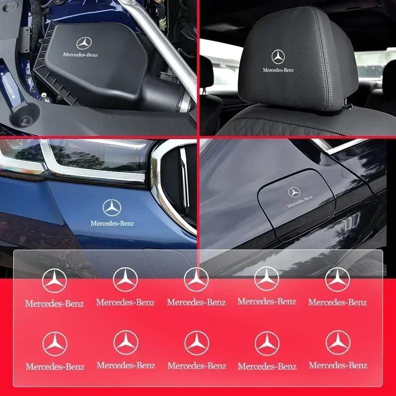 Auto Vordersitz Kopfstützen Abzeichen Aufkleber Auto Seitenfenster Aufkleber für Mercedes Benz AMG W204 W205 W212 W213 W177 W176 W117 X253 W247