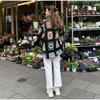 Jacquard Short Jacket Embroidery Thickened Warm Women Patchwork Lapel Short Coat Large Size Long Sleeve Loose Casual Outwear Retro Style Autumn