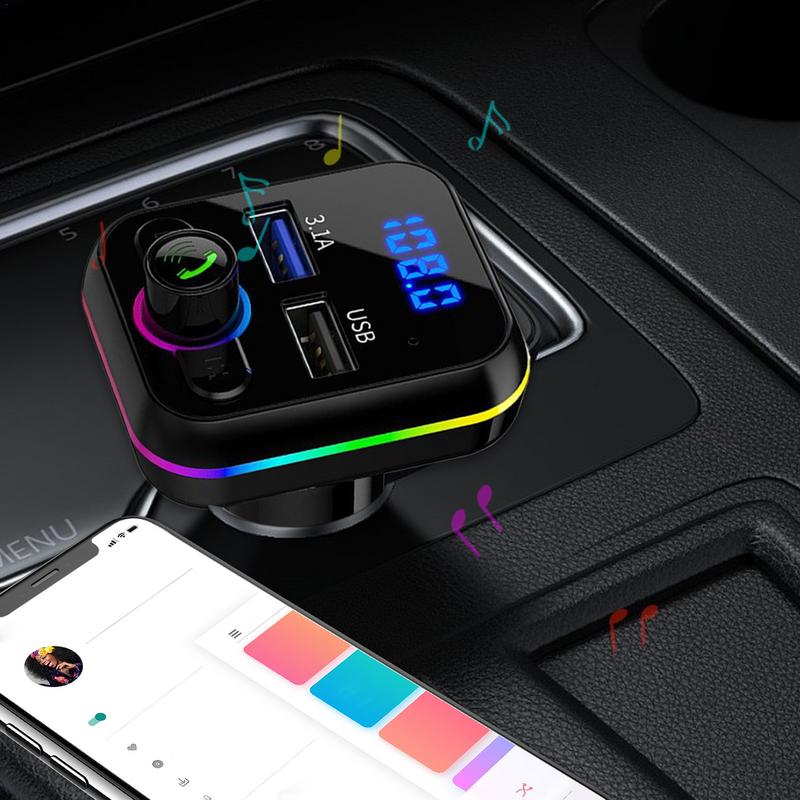 Car Wireless FM Transmitter FM Transmitter Wireless Music Adapter Mp3 Music Player USB Car Charger Fast Charging Radio