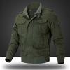 Herbst- und Winter Militärjacke Herren Reine Baumwolle Stehkragen Dünne Werkzeugjacke Lockerer Mantel