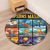 THE SIMPSONS Printed Round Rug Carpet Chair Rug Area Rug Entryway Doormats,for Office Chair Living Room Bedroom Kitchen Room.