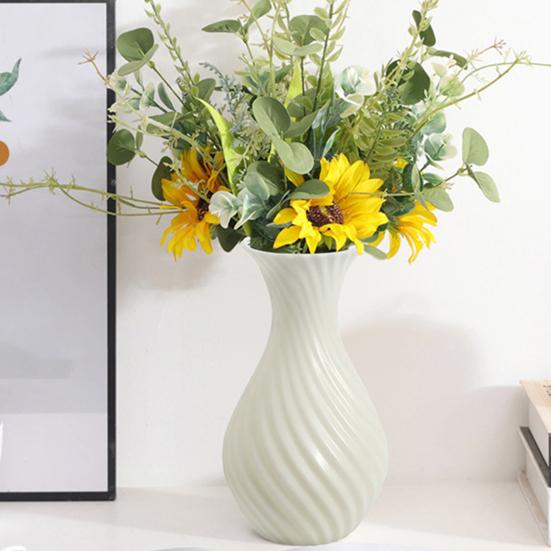 Imitation Ceramics Vase Green Plants Dried Flower Display Vase Living Room Bedroom Office Home Decor