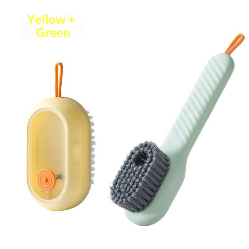 Press Type Soap Dispensing Cleaning Brush With Soft Non Scratch Bristles For Laundry Shoe Cleaning Household Use