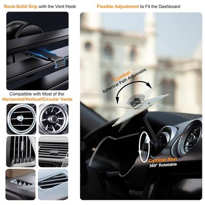 Car Crash Cymbal Car Drum Cymbal Air Vent Easy Clip-On Mini Cymbal For Music Lovers Suitable For All Types Of Vehicles