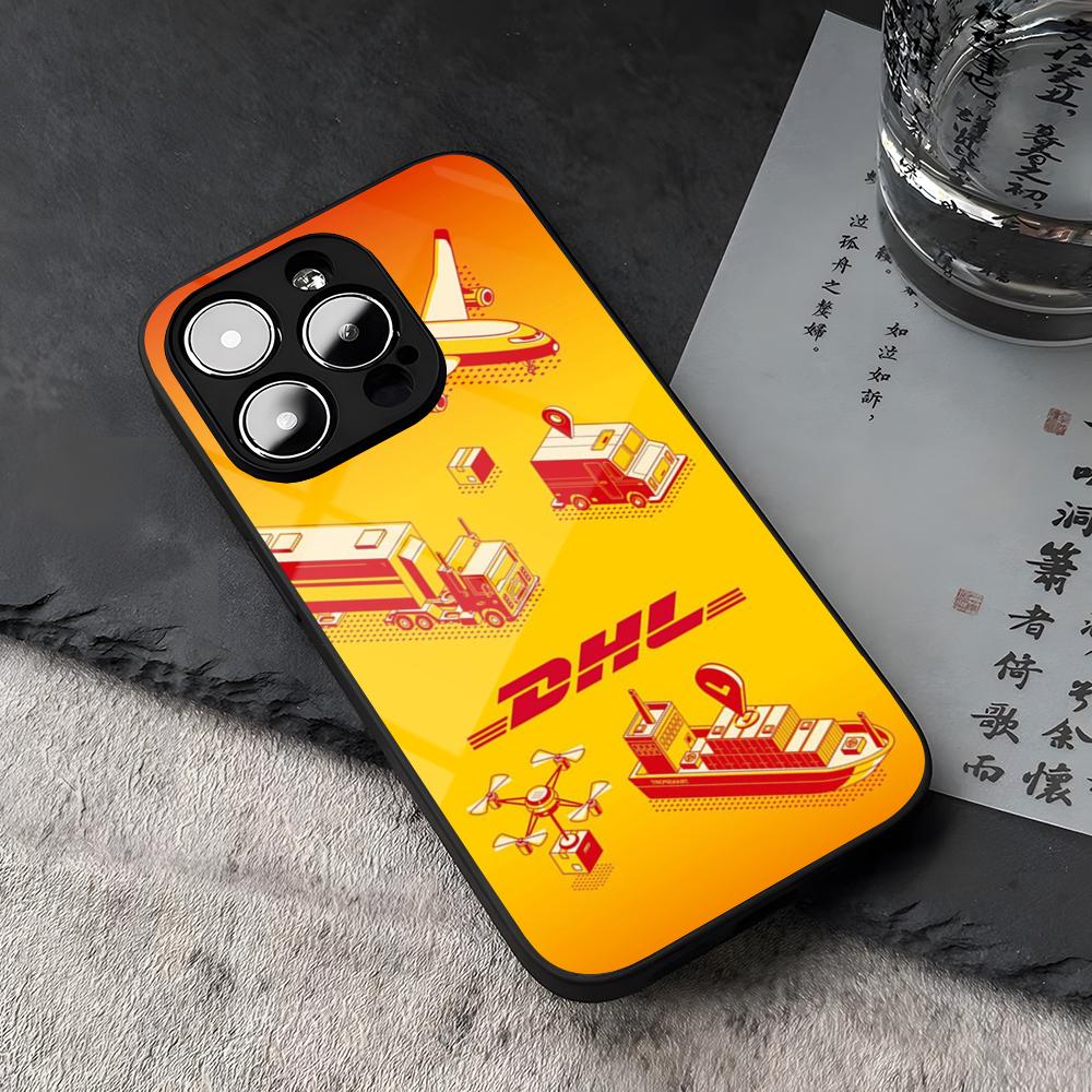 DHL Express Hülle Gehärtetes Glas Für IPhone 16 13 14 12 15 11 Pro Max Plus Mini X XR SE2020 Hülle
