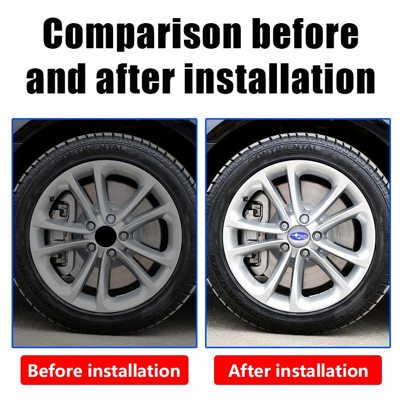 4PCS 60mm Wheel Center Caps Hub Cover Emblem for Subaru Forester Outback Crosstrek XV WRX STI Impreza Legacy BRZ Etc