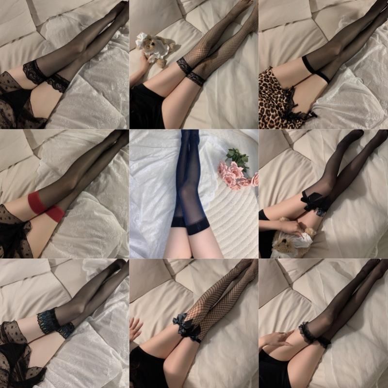 Sex Stockings Sexy Black Silk Empty Fishnet Socks Hot Temptation Sex Open Pantyhose Free Sex Underwear