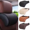 Universal Adjustable Headrest Travel Rest Neck Pillow PU Leather Neck Pillow 3D Memory Foam Pillows Car Accessories