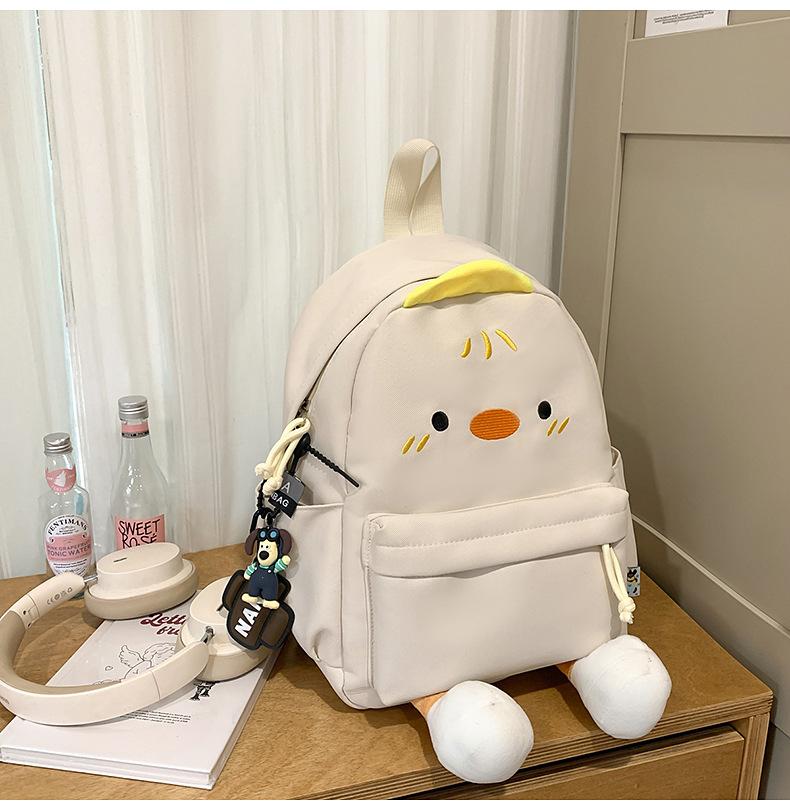 School bag high value sweet cute ins cartoon chicken school bag casual commuting versatile