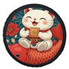 Lucky Cat Fish Spare Tire Cover Waterproof Sun Protection Polyester Wheel Protector
