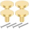 4/8pcs Antique Drawer Closet Knobs Solid Brass Round Shape Pull Handle Home Cupboard Decor Dresser Knob Single Hole Center