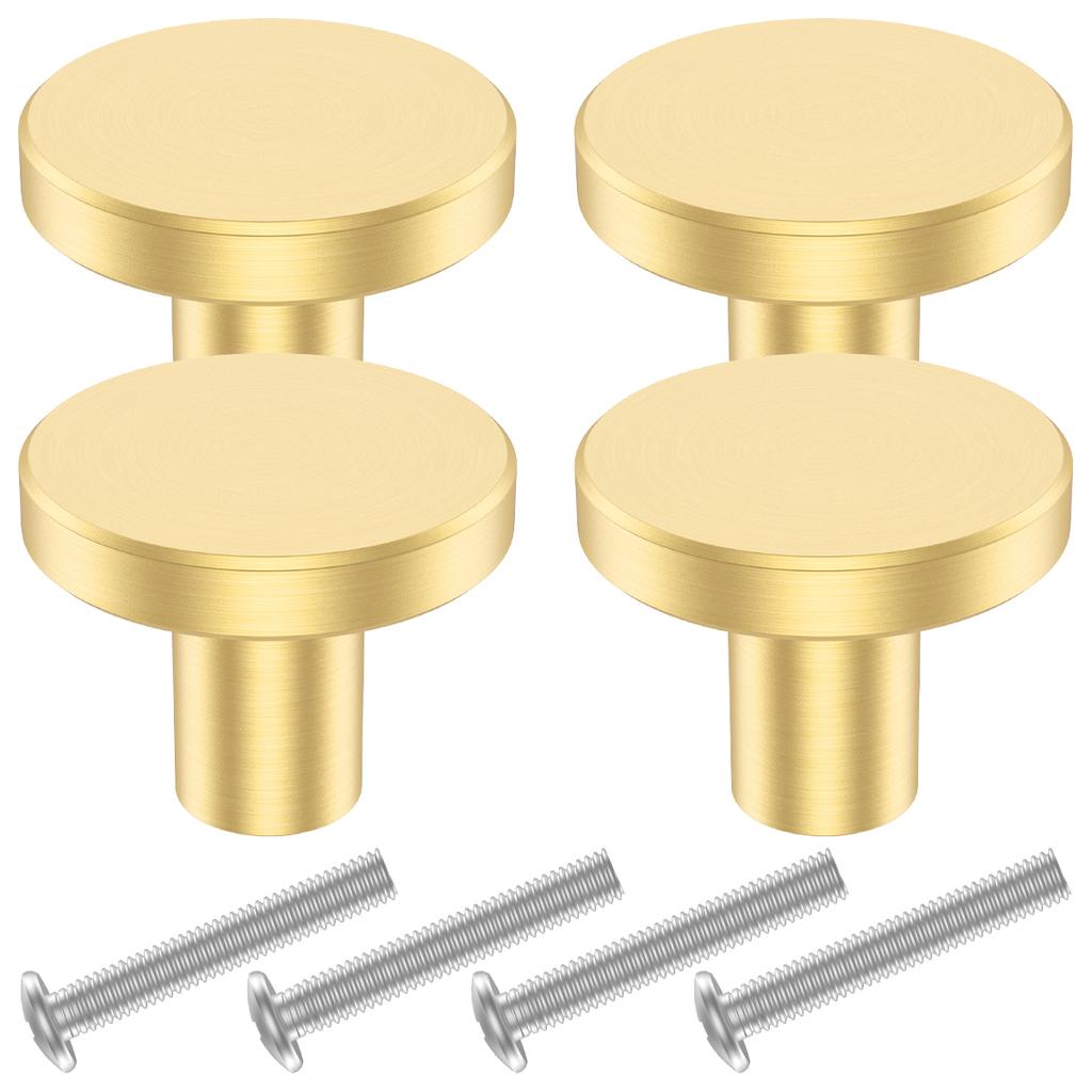 4/8pcs Antique Drawer Closet Knobs Solid Brass Round Shape Pull Handle Home Cupboard Decor Dresser Knob Single Hole Center