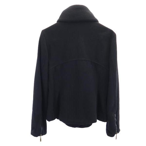 MAX&CO Donki Collar Cotton Knit Jacket 44 Black Women Used