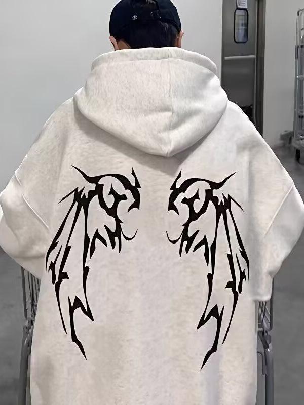 Men's Plus Size Loose Hooded Sweatshirt - Trendy Autumn/Winter Casual Pullover Hoodie
