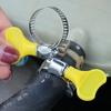 10-30pcs 16-25mm Adjustable Hose Clamps Pipe Clip Yellow Plastic Handle Hand Wriggle Fuel Hose Clips Water Pipe Fasteners Clamps